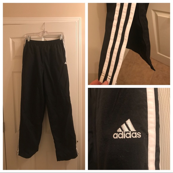 adidas Pants - Adidas Nylon Sweatpants Black Size Large
